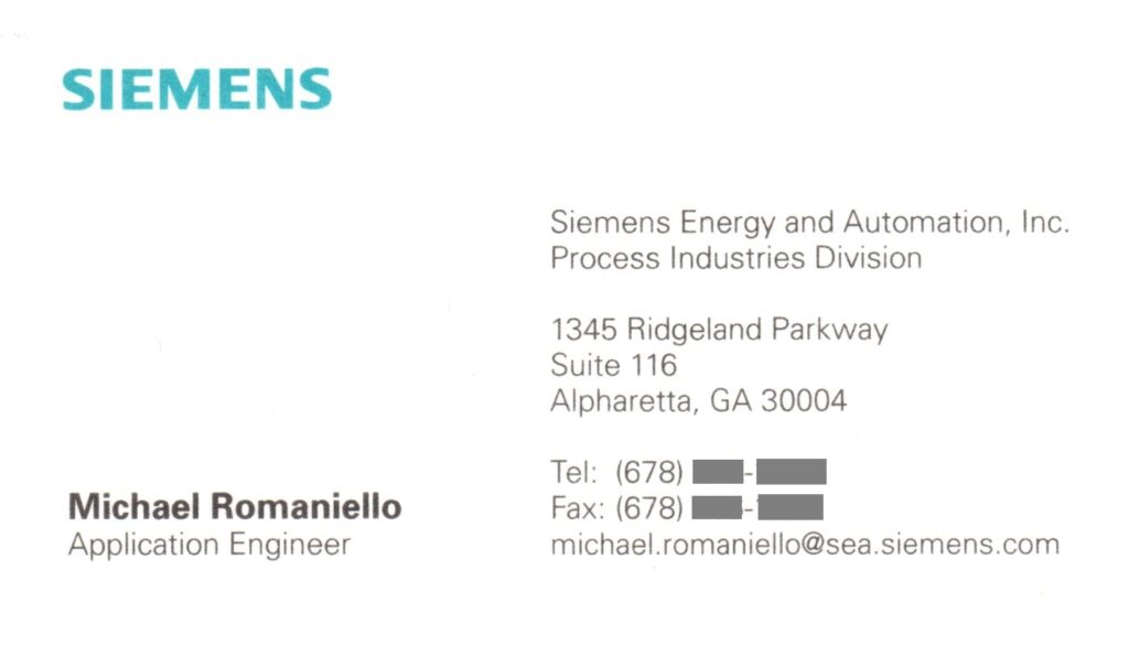 Siemens E&A, Application Engineer