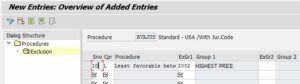 Assigning an exclusion group to a Pricing Procedure with rule 'L'.