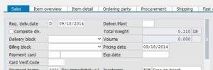 Sales Order Requested Delivery Date and Pricing Date