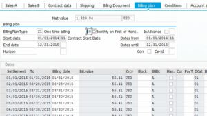 Sales Contract Billing Plan