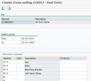 Transaction VB41 - Adding additional CS items.