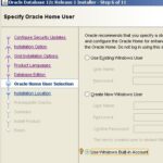 Oracle 12.1: Home User Selection