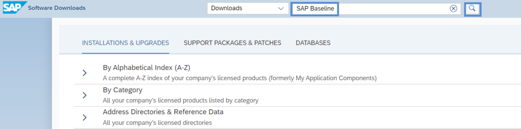 Search for "SAP Baseline"